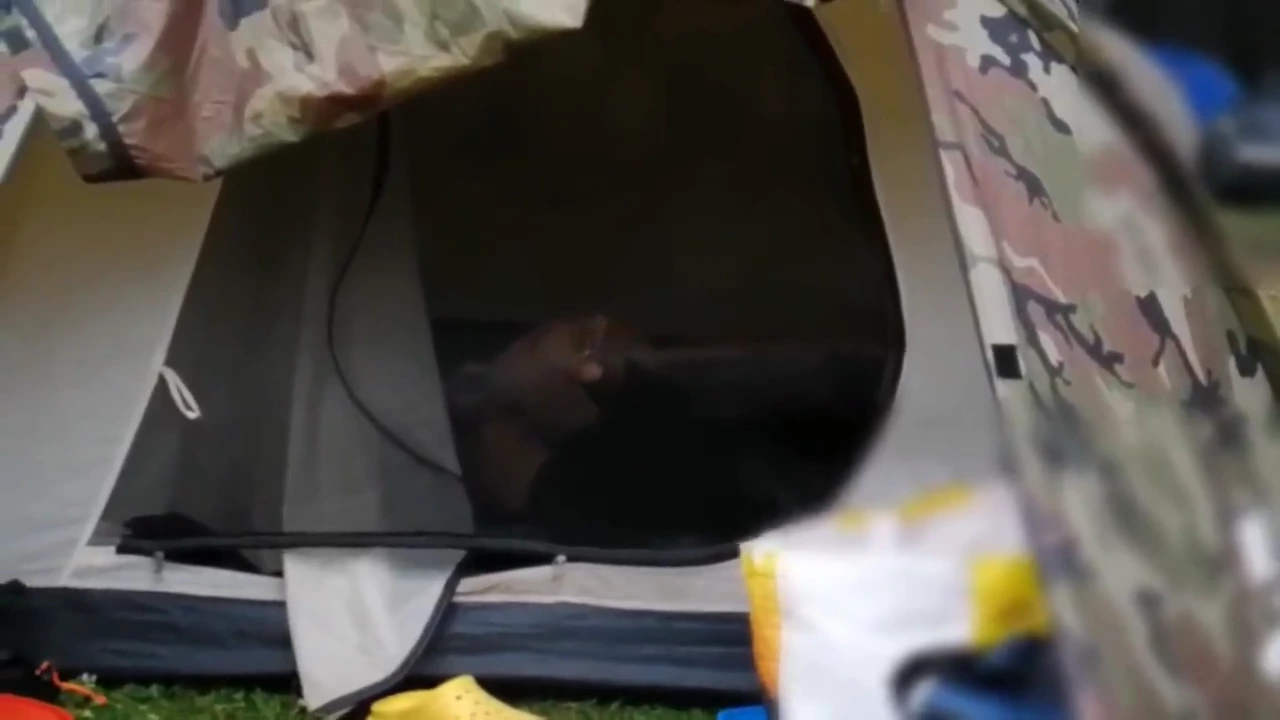 Kimiko, a brunette MILF, enjoys sexual entertainment during summer camping - Sextape porn video